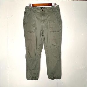 BBJ Los Angeles cargo joggers olive green size 14